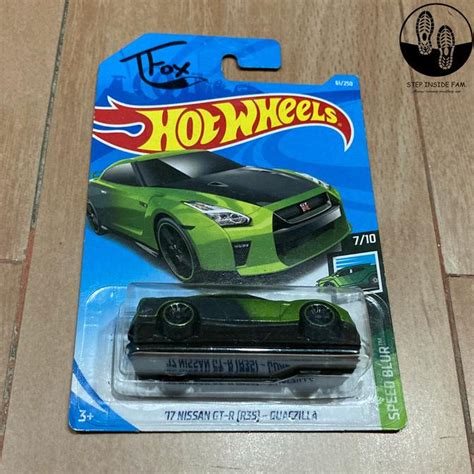 Hot Wheels Regular 17 Nissan GT R R35 Guaczilla SPEED BLUR Set Shopee Philippines