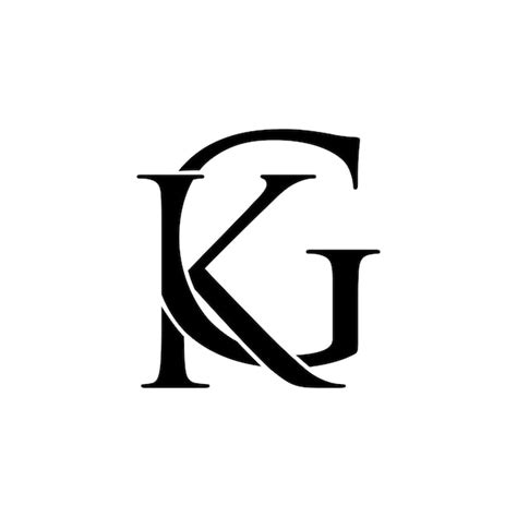 Premium Vector Kg Initial Lettering Logo Or Gk Initial Lettering Logo