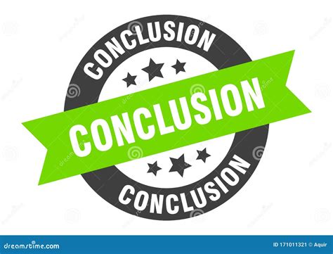 Conclusion Sign Conclusion Round Ribbon Sticker Stock Vector Illustration Of Round Vector