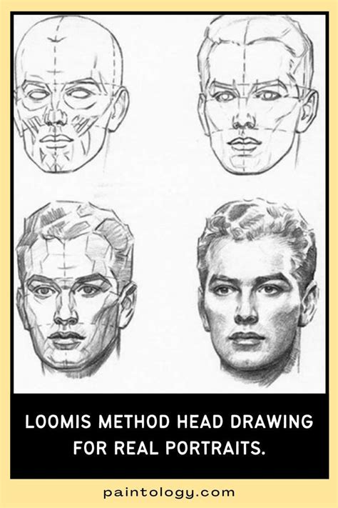 loomis method head drawing  real portraits anatomy sketches