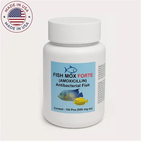 Thomas Labs Fish Mox 500mg – Fish Amoxicillin Antibiotic, 100 Capsules