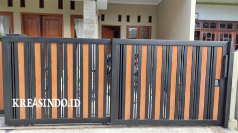 Pintu Pagar Besi Doble Sliding Menyiasati Untuk Halaman Sempit Desain