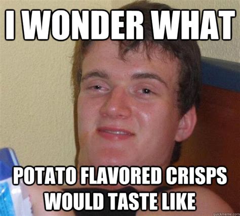 I Wonder What Potato Flavored Crisps Would Taste Like 10 Guy Quickmeme