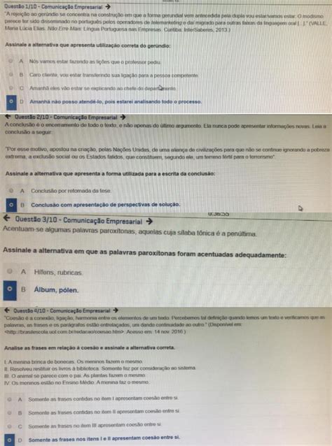 Prova Objetiva Comunica O Empresarial Comunica O Empresarial I