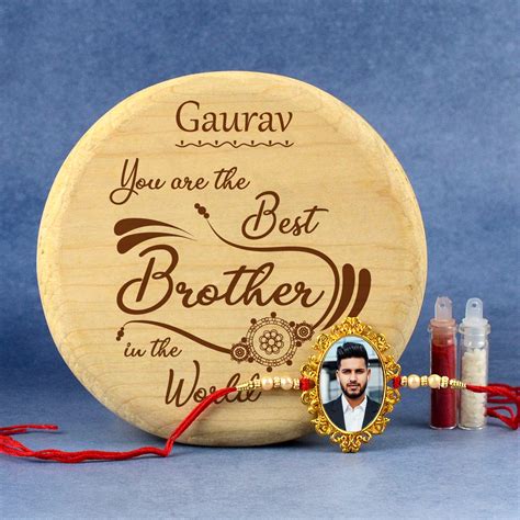 personalized rakhi  engraved wood rakhi personalised