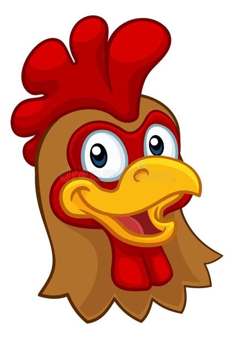 Chicken Cartoon Rooster Cockerel Character. A chicken cartoon rooster ...