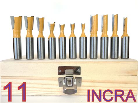 Pc Shank Dovetail And Straight Router Bit Set For Incra