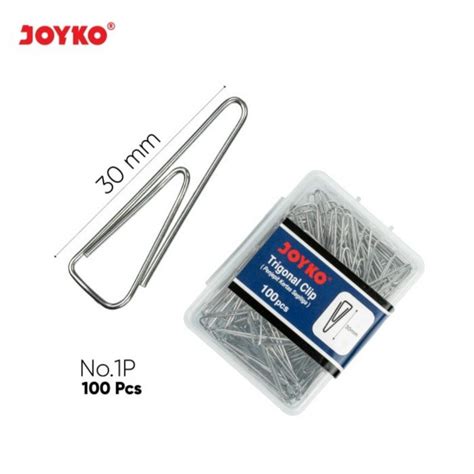 Jual Penjepit Kertas Segitiga Joyko Trigonal Clip No 1 P 30 Mm Shopee