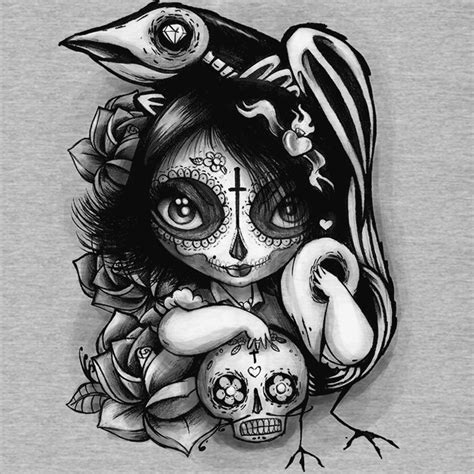 Cuervos Camiseteria Body Art Tattoos Doll Tattoo Girly Skull Tattoos