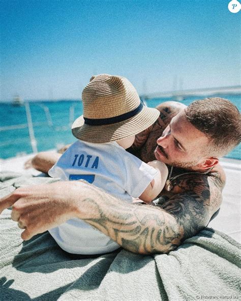 M Pokora Et Son Fils Isaiah Lors De Vacances En France Le Juillet