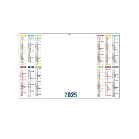 Calendrier effaçable publicitaire 2025 L EFFAÇABLE MAXI