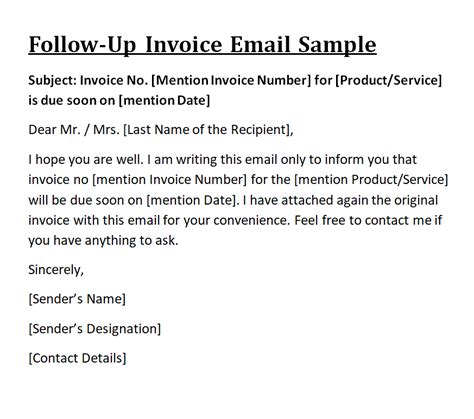 3+ FREE Invoice Email Templates [WORD & PDF]+Tips for Writing - Day To ...