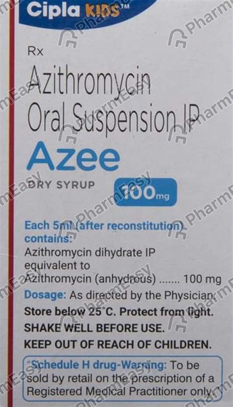 Azee 100 MG 5ML Dry Syrup 15 Uses Side Effects Price Dosage