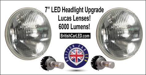 New Product 7 Lucas Headlight Led Conversion Kit Classic Car Performance