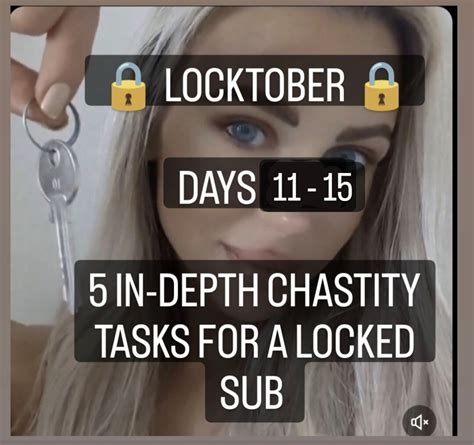 Locktober Part Days Chastity Tasks For A Locked Beta Sub