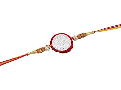 Buy Goldgiftideas Pure Silver Flower Design Rakhi For Brother Set