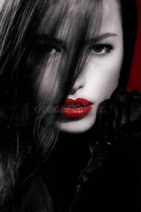 Red lips. Black and white portrait with red lips , #Sponsored, #Black ...