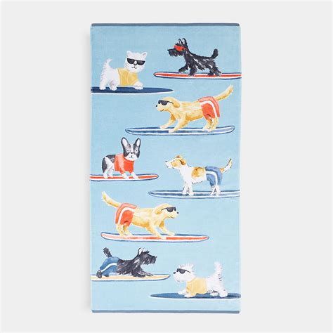 Buy Surfing Dogs Beach Towel Aquamulti Online Bed Bath N Table