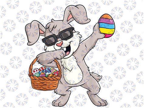 Dabbing Rabbit Easter Day Eggs Funny Png Dabbing Rabbit Easter Png Di