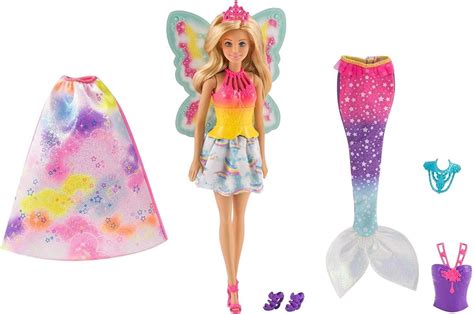 Amazon Barbie Dreamtopia Rainbow Cove Fairytale Dress Up Set Blonde Toys Games