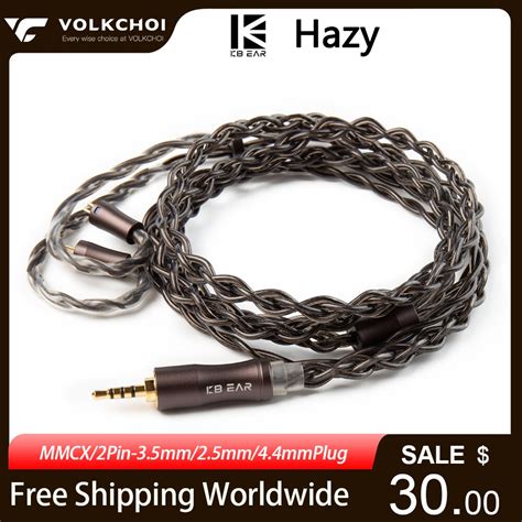 KBEAR Cable De Audio Para Auriculares Hifi Hazy Grafeno 6N Aleaci N De