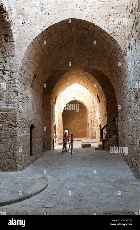 Interior Medieval Fort Of Pafos Stock Photo Alamy