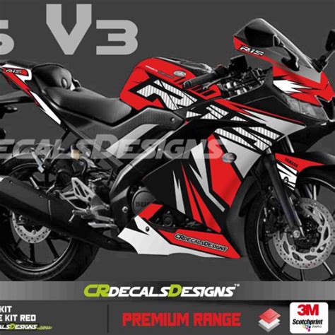 YAMAHA R15 v3 Custom Decals Wrap Stickers MONSTER Edition Kit – CR Decals Designs