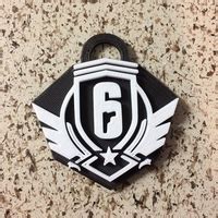 3D Printed Diamond Rank Charm - R6 Siege by Lycan004 | Pinshape