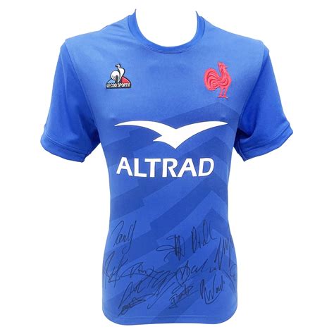 Signed France Rugby Jersey - Squad Autograph 2023 Shirt