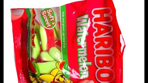 Haribo Watermelon Soft And Sweet Gummies Asmr Candy Opening