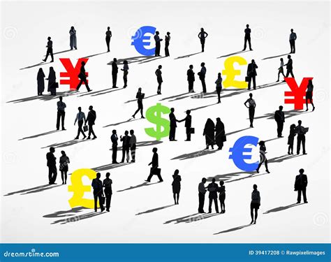 Business People With Global Financial Concept Stock Illustration