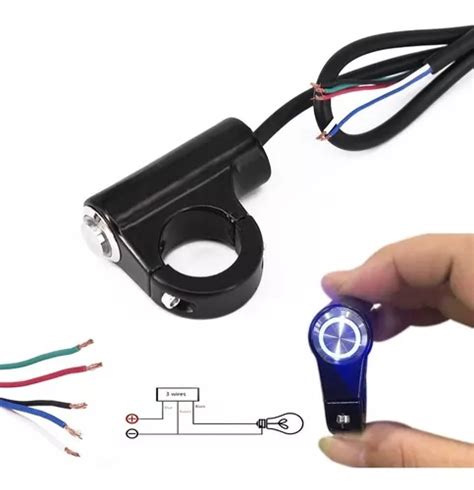 Interruptor Botão Liga Desliga Moto Luz Led Guidão Universal