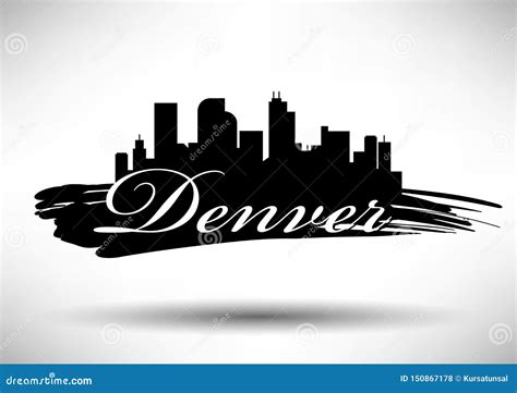 Vector Graphic Design Of Denver City Skyline Stock Vector