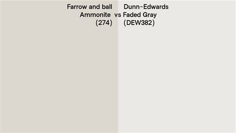 Farrow And Ball Ammonite 274 Vs Dunn Edwards Faded Gray DEW382 Side