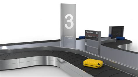 Airport Baggage Carousel Conveyor 1 3d Model Turbosquid 1717475