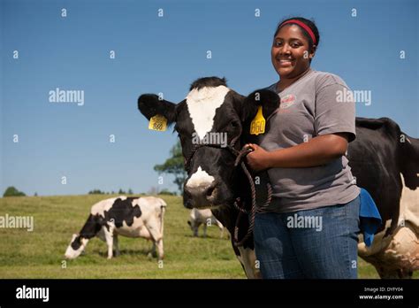 Farm Girl Cow Hi Res Stock Photography And Images Alamy