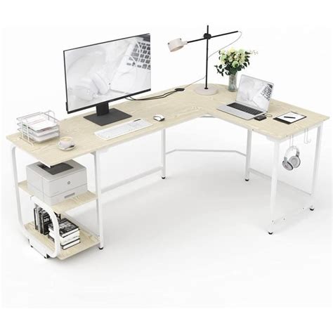 Weye Bureau D Ordinateur En Forme De L Avec Tag Res Bureau D Angle