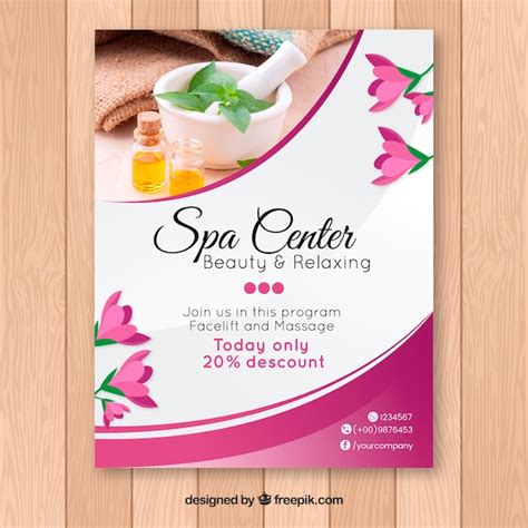 Premium Vector Spa Center Poster Template