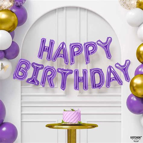 Katchon Purple Happy Birthday Balloons Inch Purple Happy Birthday