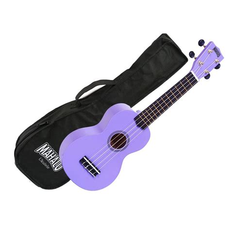 MAHALO Rainbow Series Soprano Ukulele MR1PP Purple Finish Aquila