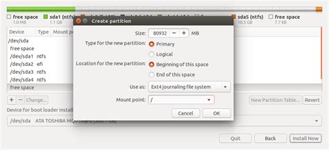 How To Use Manual Partitioning During Installation Ask Ubuntu