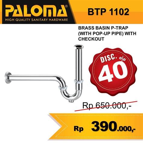 Jual Sifon Wastafel P Trap Pembuangan Leher Afur Siphon Paloma Btp