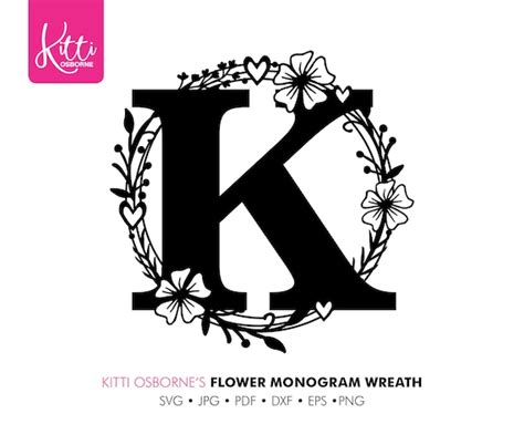 K Monogram Svg