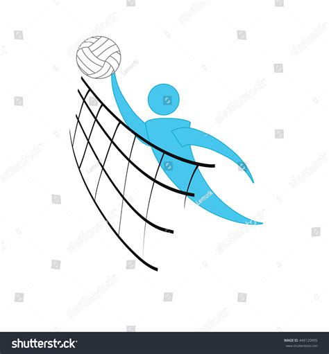 Vector Volleyball Symbol Stock Vector (Royalty Free) 449120995 ...