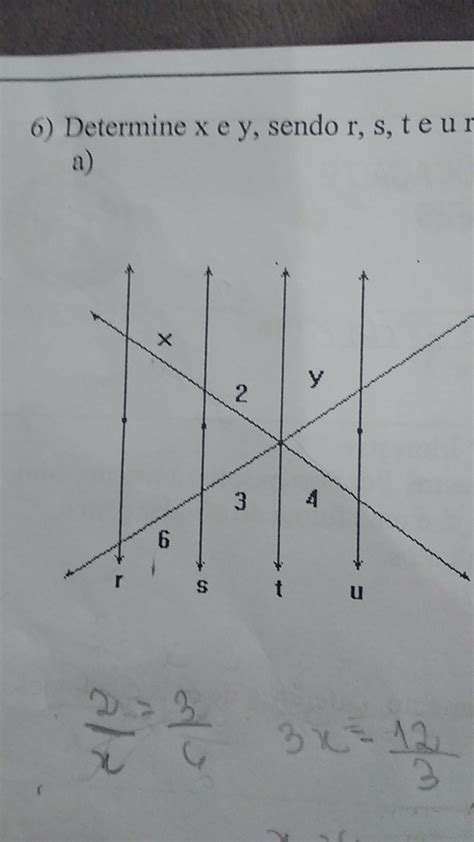 Determine X E Y Sendo R S T E U Retas Paralelas Brainly Free Nude 48750