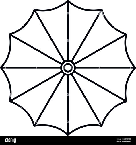 Umbrella Icon In Outline Style Stock Vector Image And Art Alamy