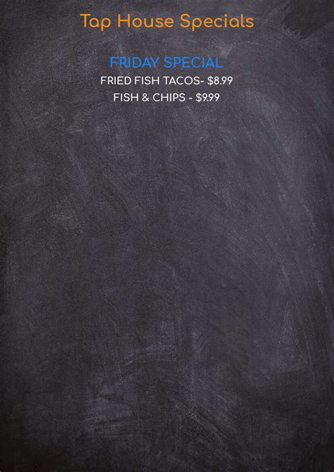 Tap House - Menu