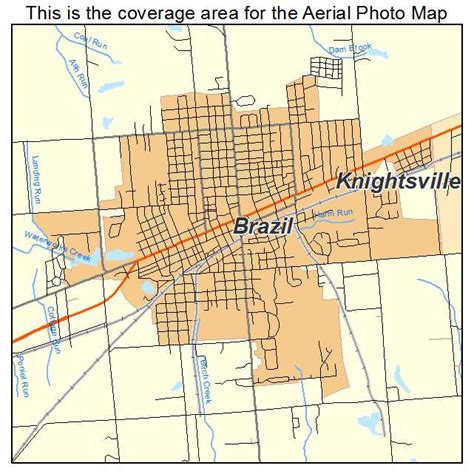 Aerial Photography Map of Brazil, IN Indiana