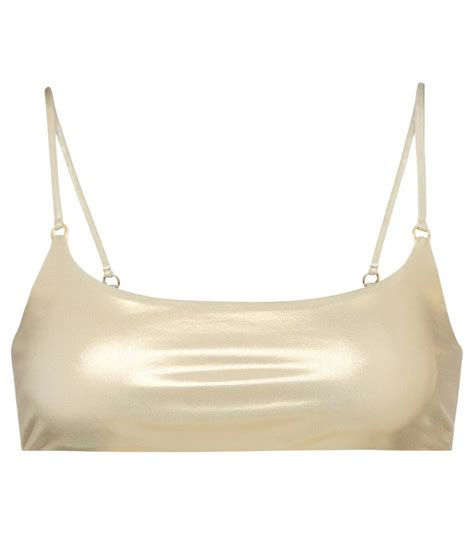 Jade Swim Hinge Metallic Bikini Top Jade Swim