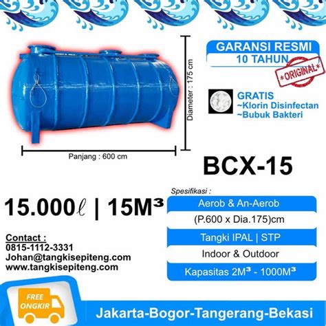 Jual TANGKI IPAL 15m3 15000 Liter Instalasi Pengolahan Air Limbah